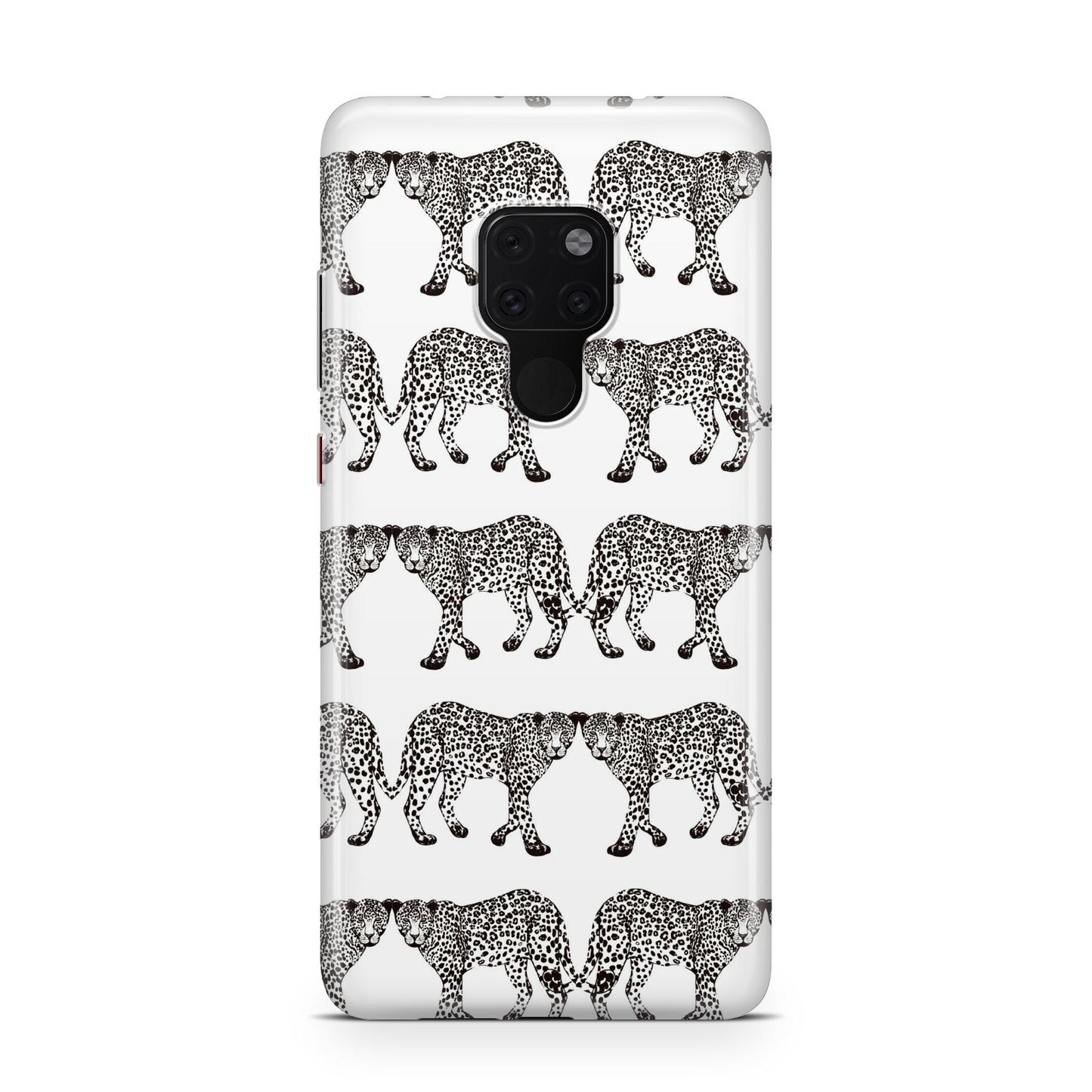 Monochrome Mirrored Leopard Print Huawei Mate 20 Phone Case