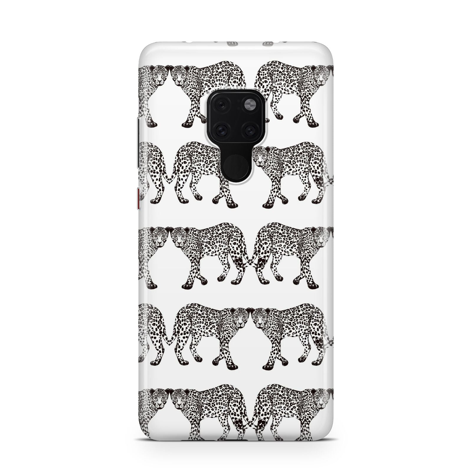 Monochrome Mirrored Leopard Print Huawei Mate 20 Phone Case
