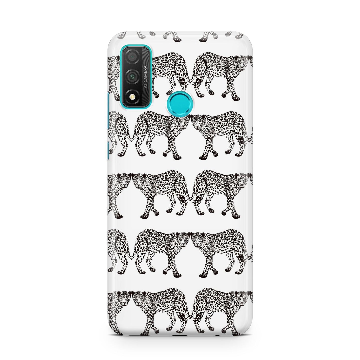 Monochrome Mirrored Leopard Print Huawei P Smart 2020