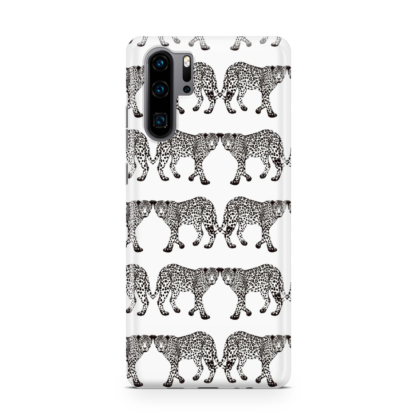 Monochrome Mirrored Leopard Print Huawei P30 Pro Phone Case