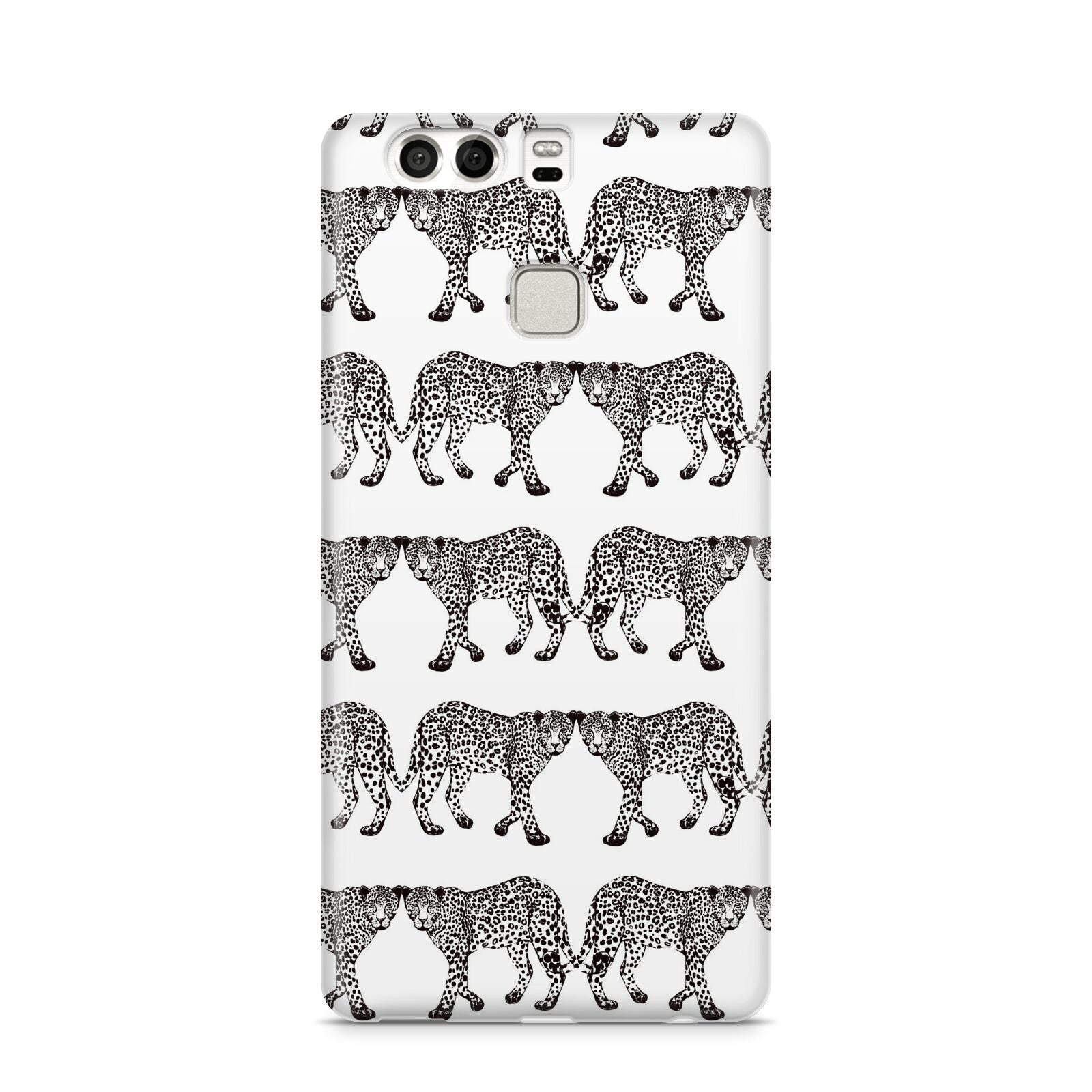 Monochrome Mirrored Leopard Print Huawei P9 Case