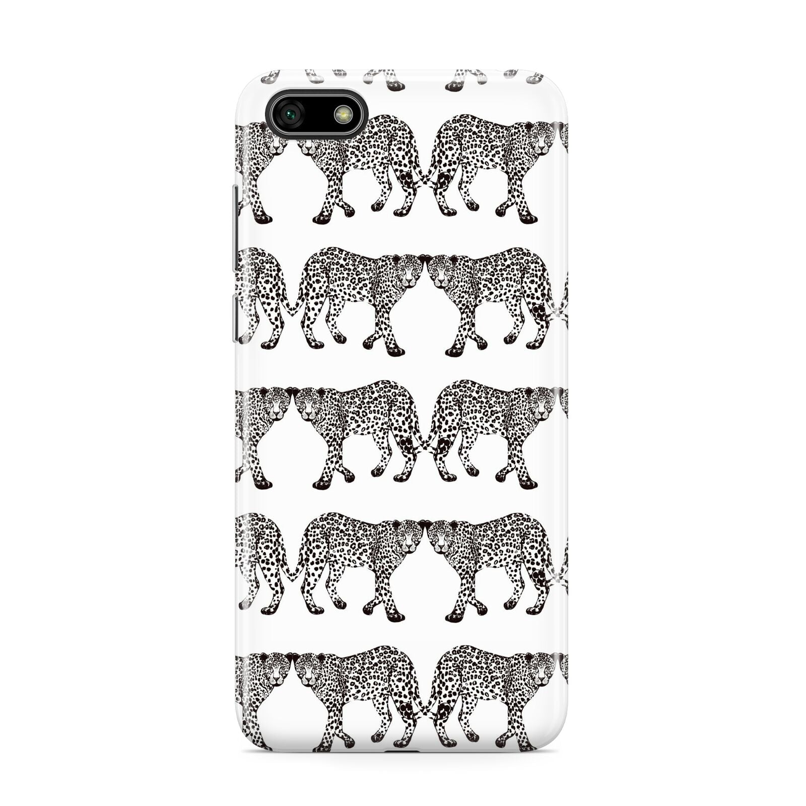 Monochrome Mirrored Leopard Print Huawei Y5 Prime 2018 Phone Case