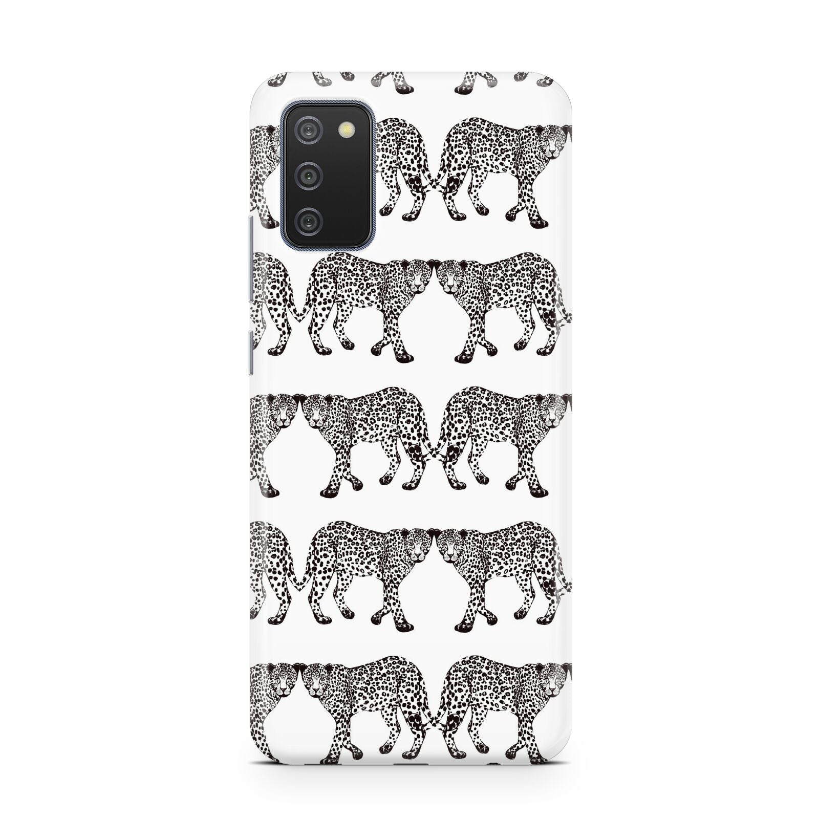 Monochrome Mirrored Leopard Print Samsung A02s Case