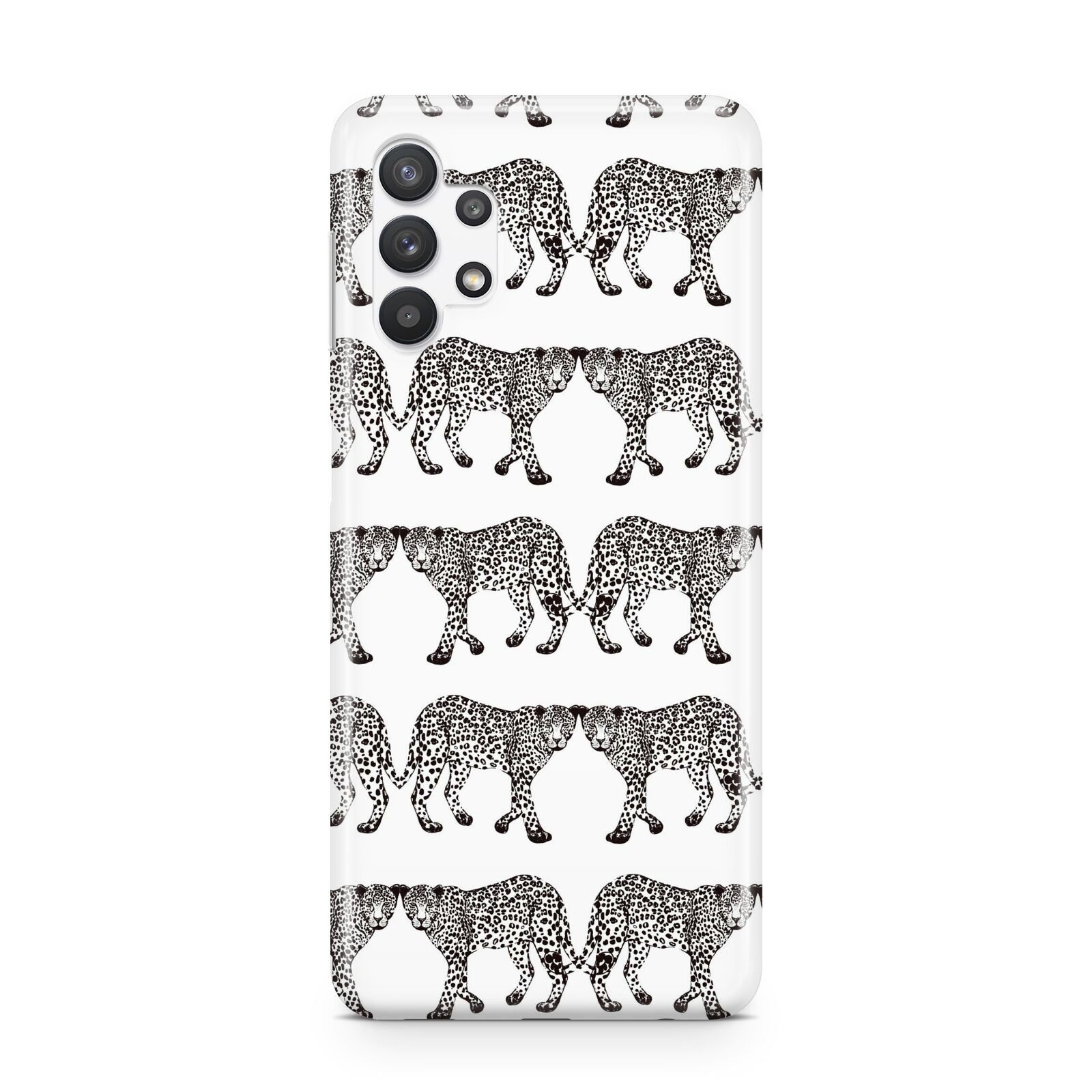 Monochrome Mirrored Leopard Print Samsung A32 5G Case