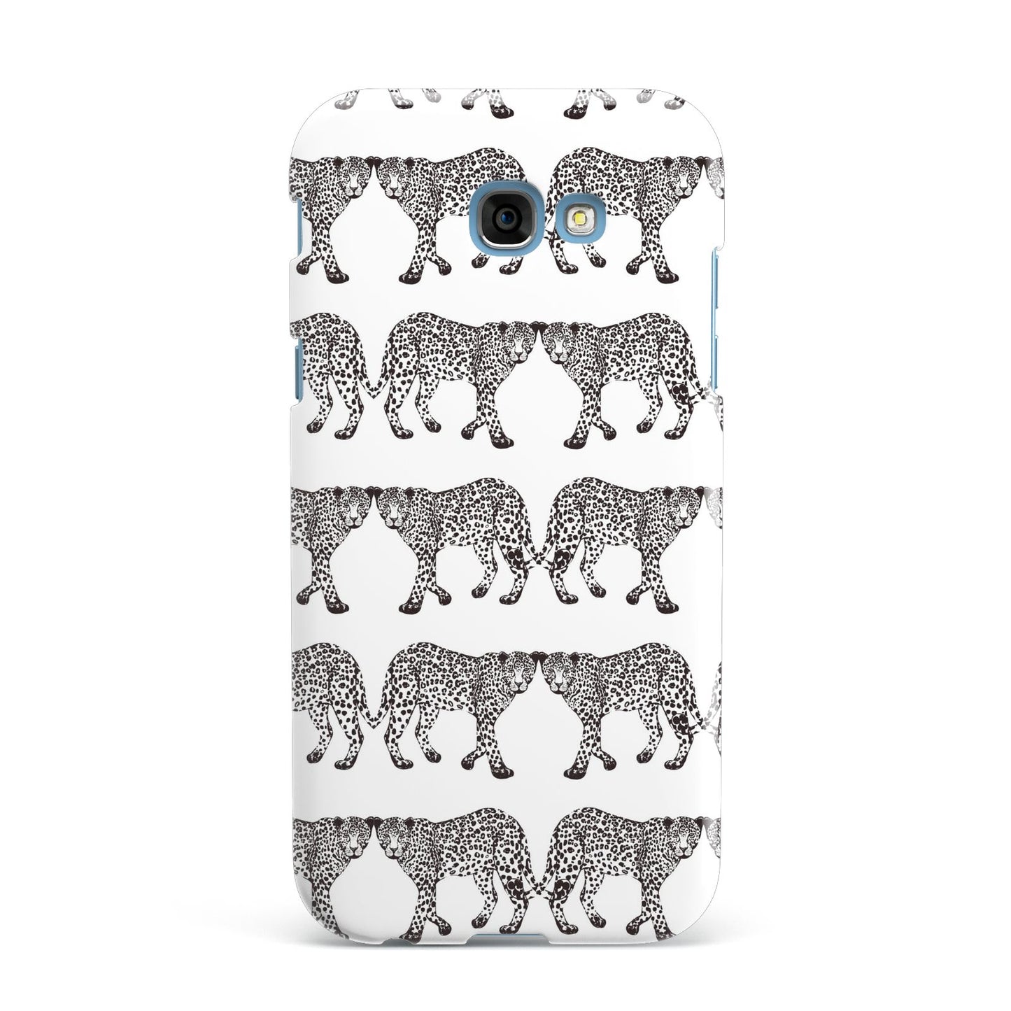 Monochrome Mirrored Leopard Print Samsung Galaxy A7 2017 Case