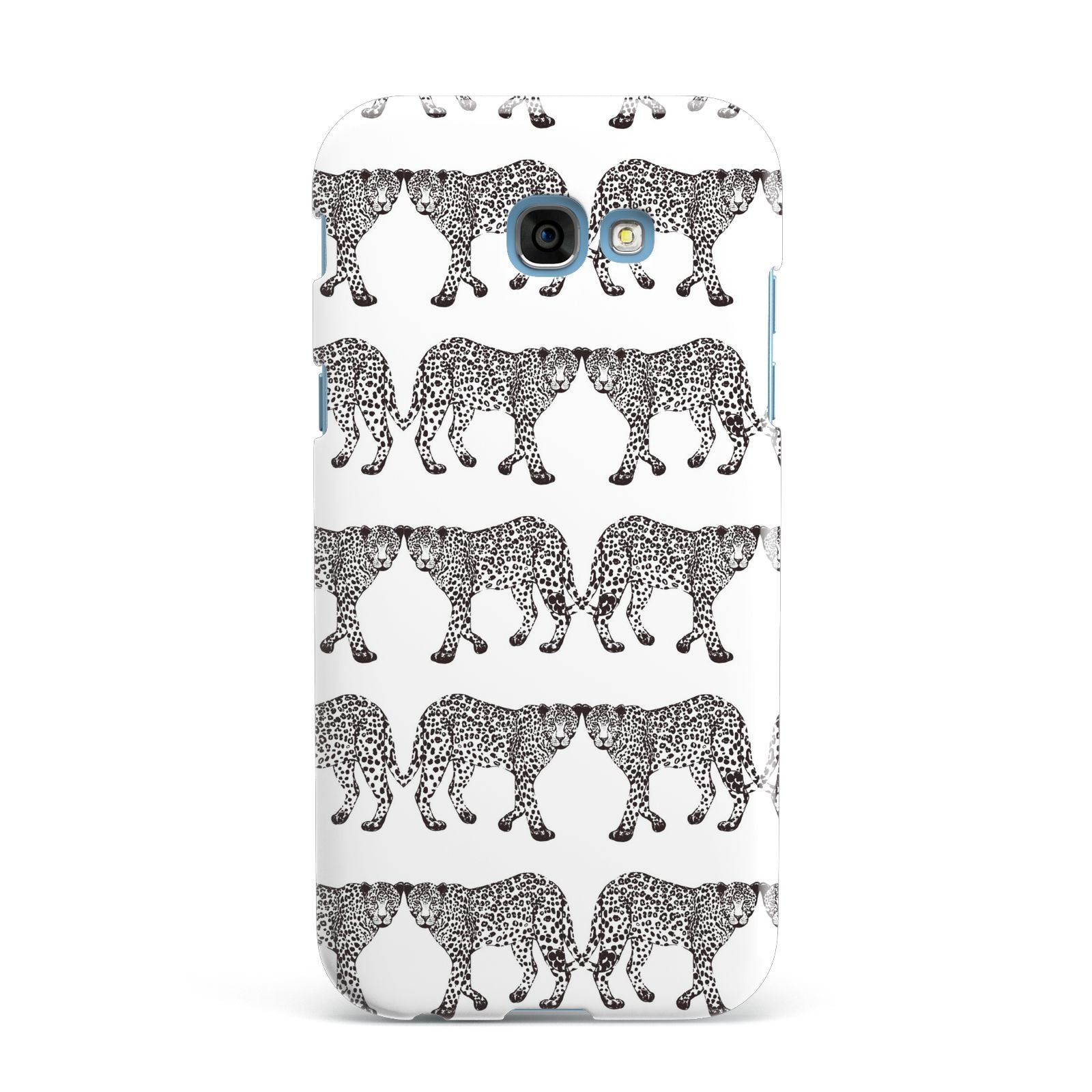 Monochrome Mirrored Leopard Print Samsung Galaxy A7 2017 Case