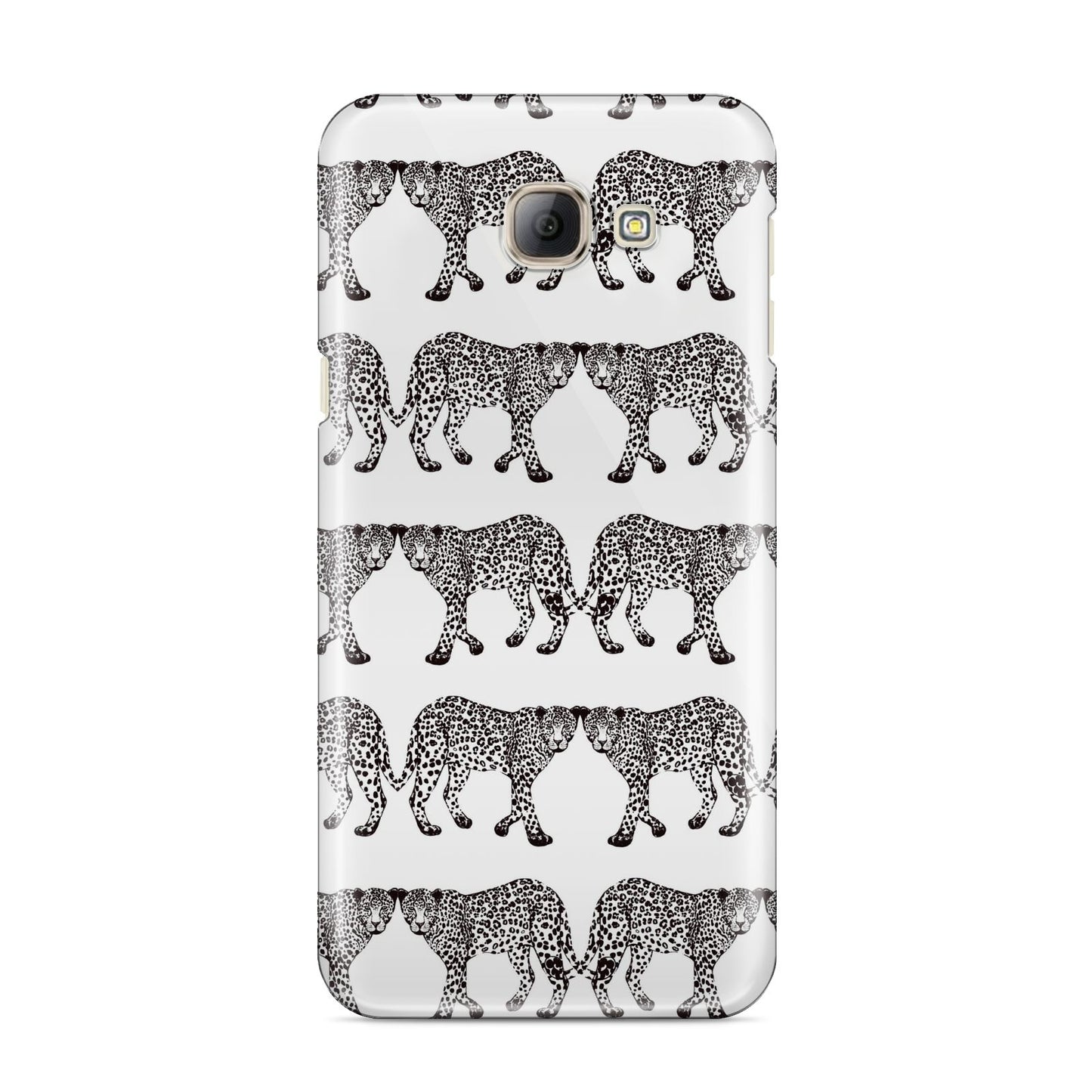Monochrome Mirrored Leopard Print Samsung Galaxy A8 2016 Case