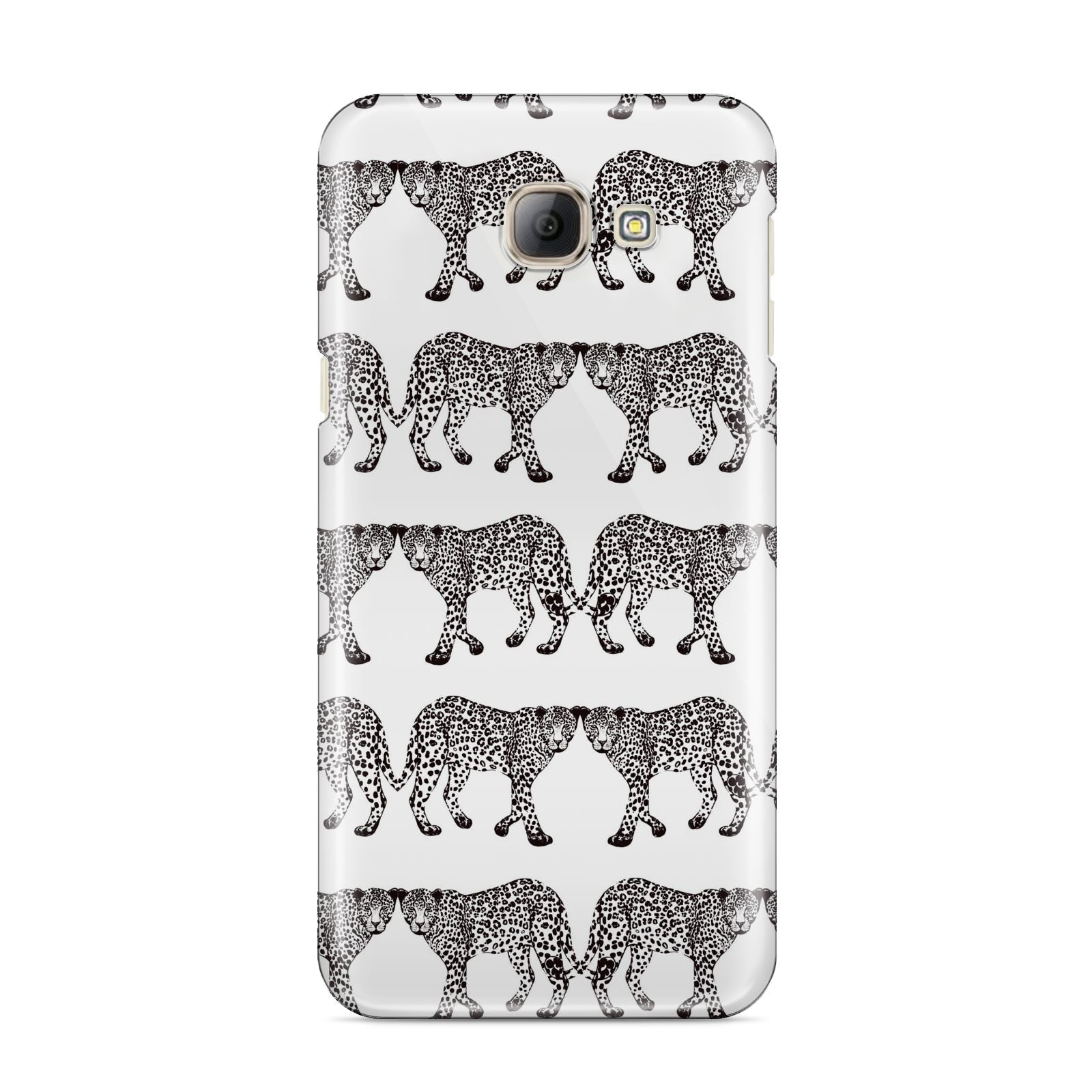 Monochrome Mirrored Leopard Print Samsung Galaxy A8 2016 Case