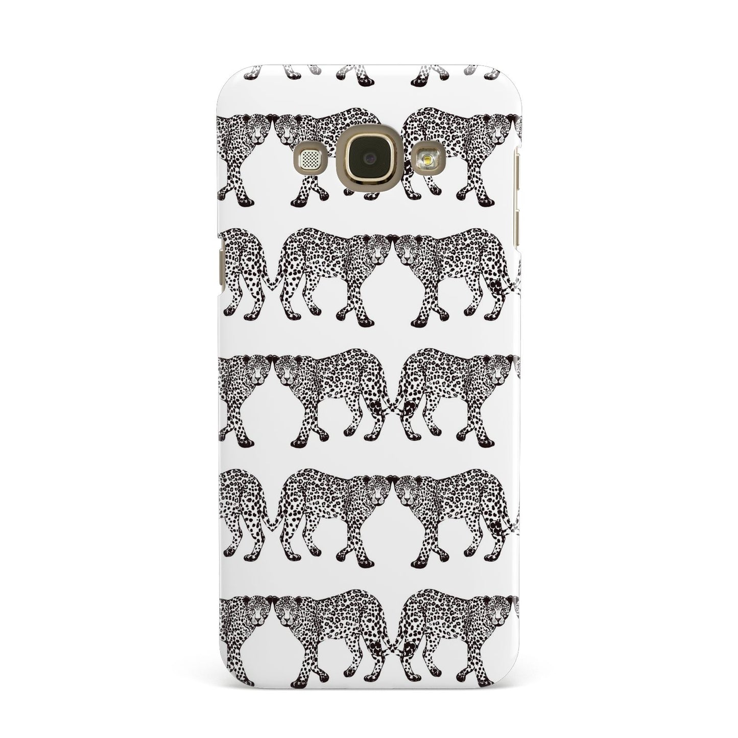 Monochrome Mirrored Leopard Print Samsung Galaxy A8 Case