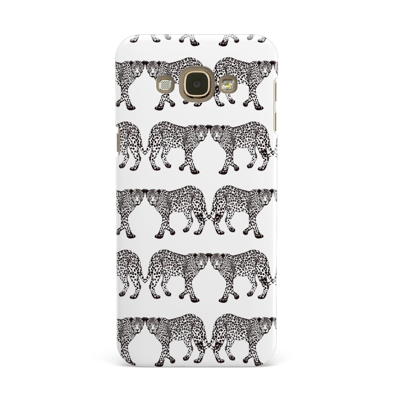 Monochrome Mirrored Leopard Print Samsung Galaxy A8 Case