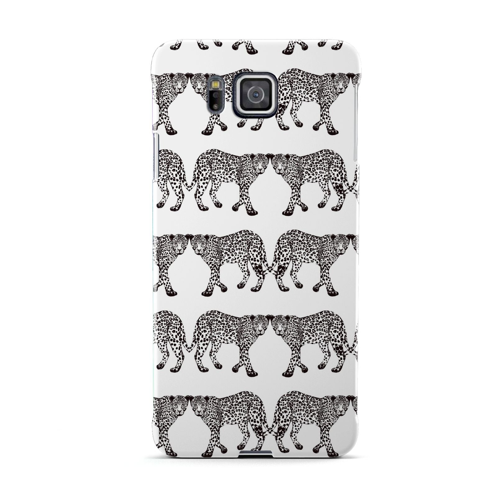 Monochrome Mirrored Leopard Print Samsung Galaxy Alpha Case