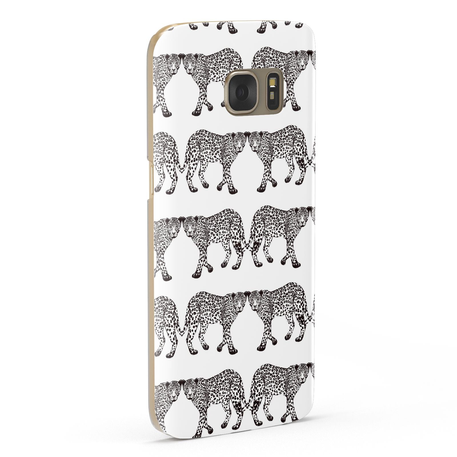 Monochrome Mirrored Leopard Print Samsung Galaxy Case Fourty Five Degrees
