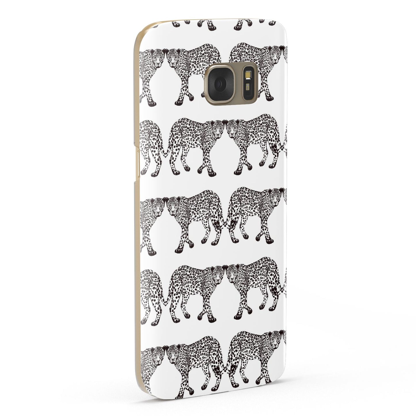 Monochrome Mirrored Leopard Print Samsung Galaxy Case Fourty Five Degrees