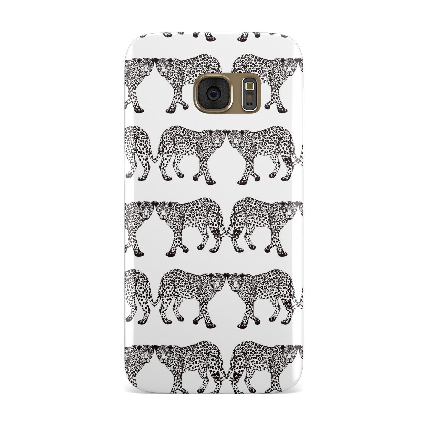 Monochrome Mirrored Leopard Print Samsung Galaxy Case