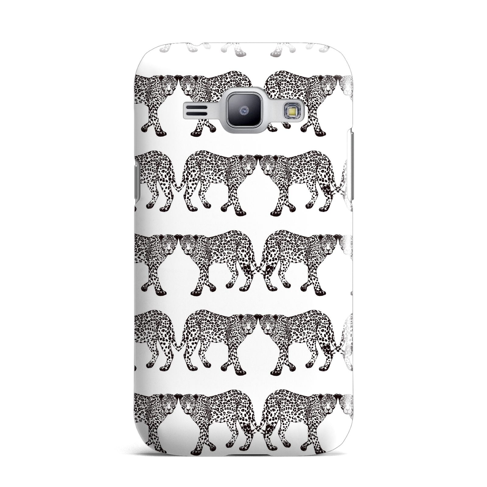 Monochrome Mirrored Leopard Print Samsung Galaxy J1 2015 Case