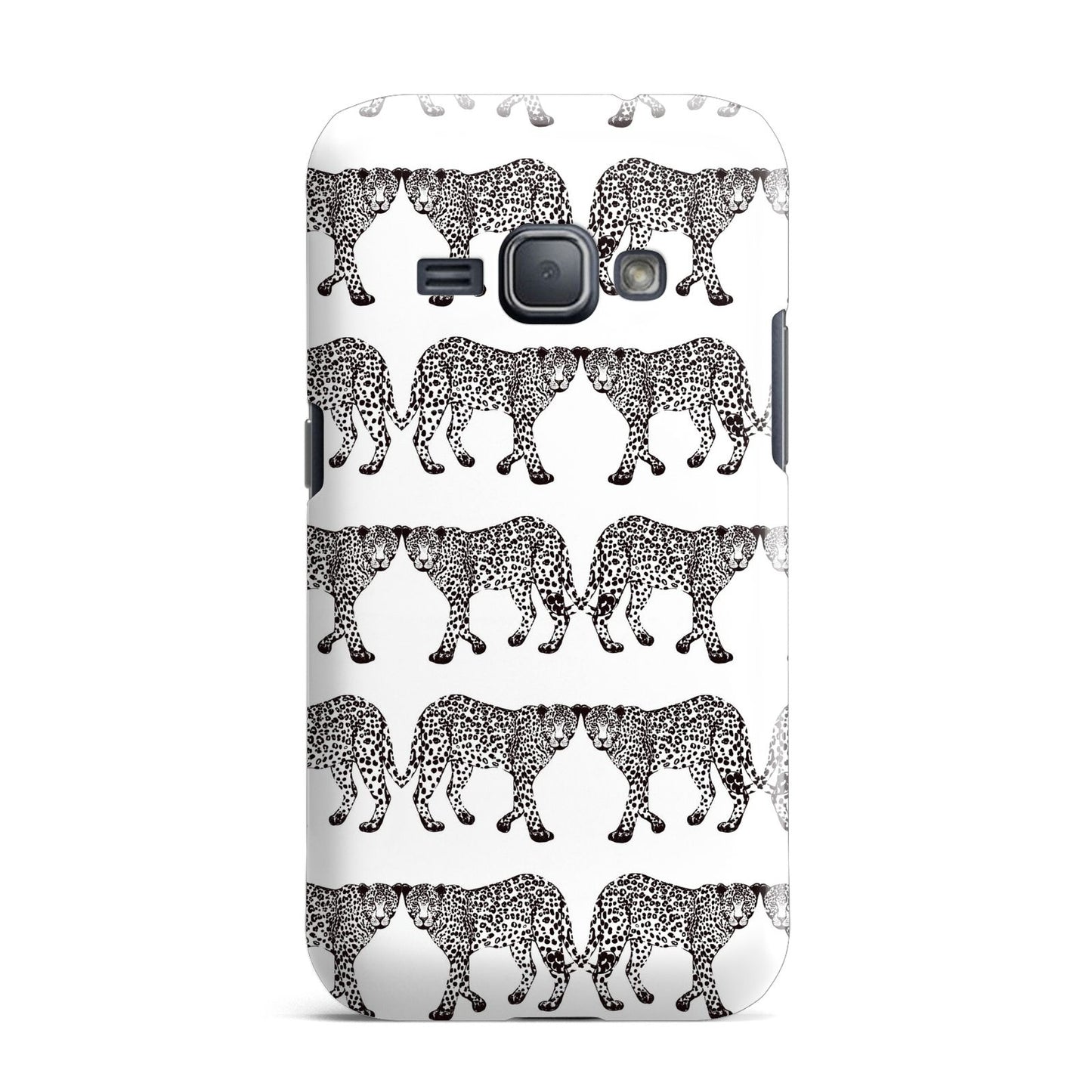 Monochrome Mirrored Leopard Print Samsung Galaxy J1 2016 Case