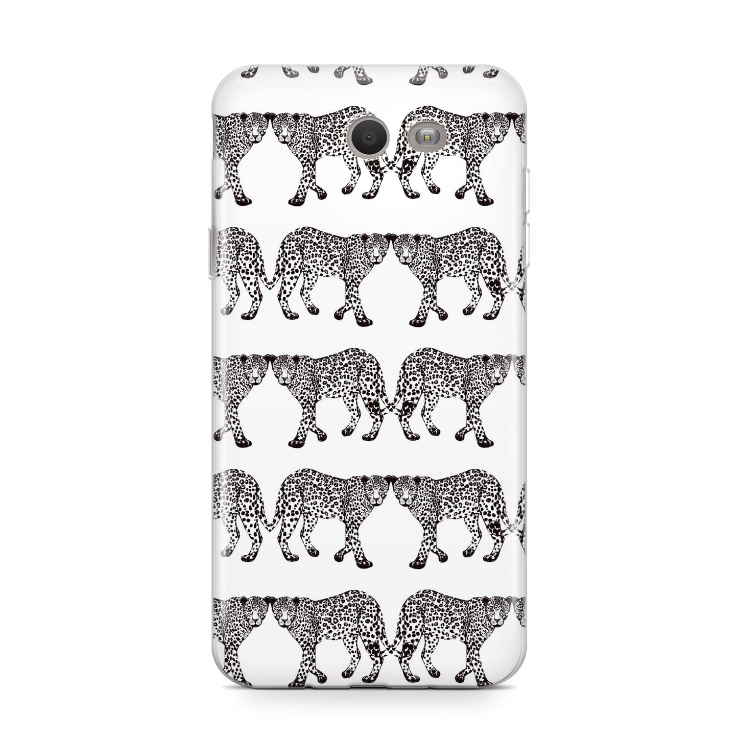 Monochrome Mirrored Leopard Print Samsung Galaxy J7 2017 Case