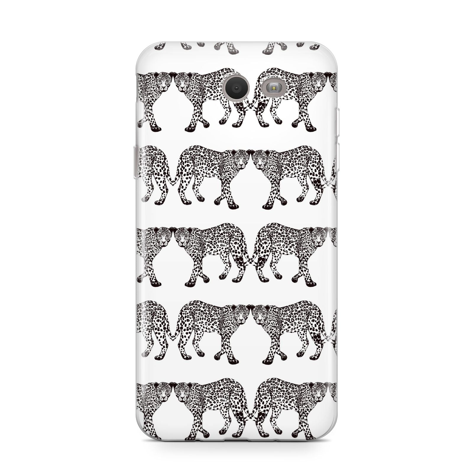 Monochrome Mirrored Leopard Print Samsung Galaxy J7 2017 Case
