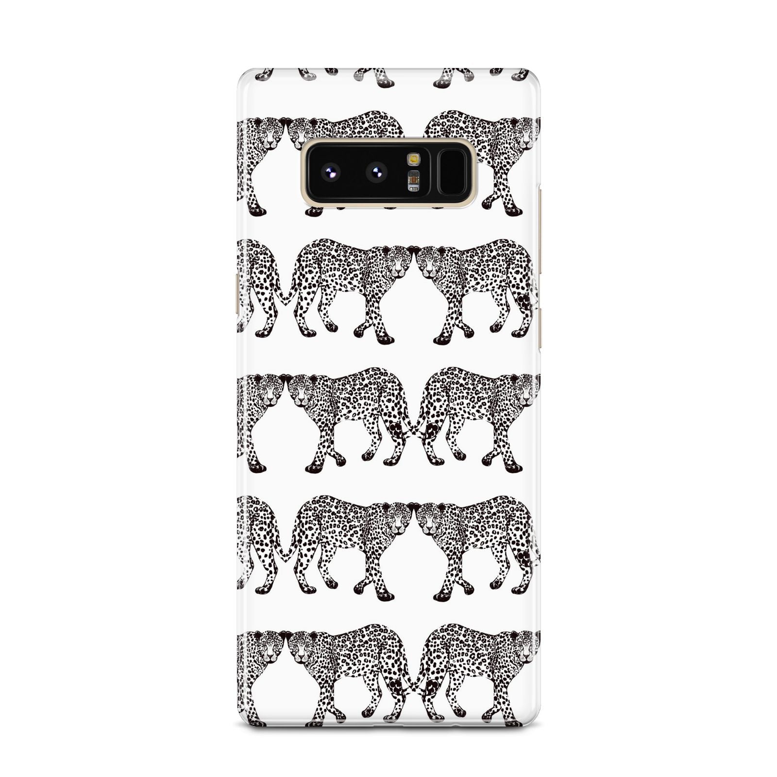 Monochrome Mirrored Leopard Print Samsung Galaxy Note 8 Case