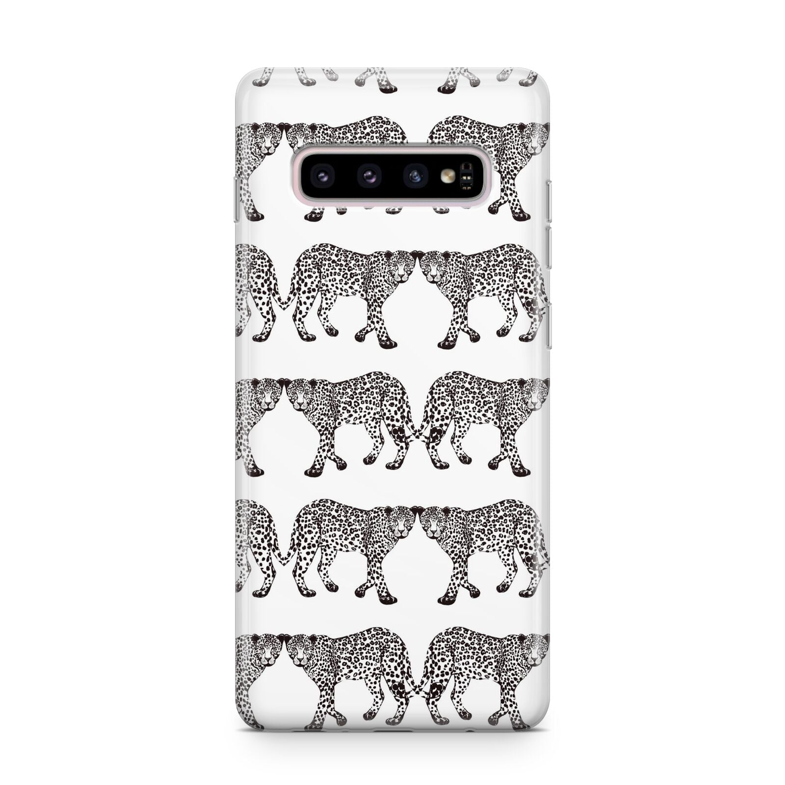 Monochrome Mirrored Leopard Print Samsung Galaxy S10 Plus Case