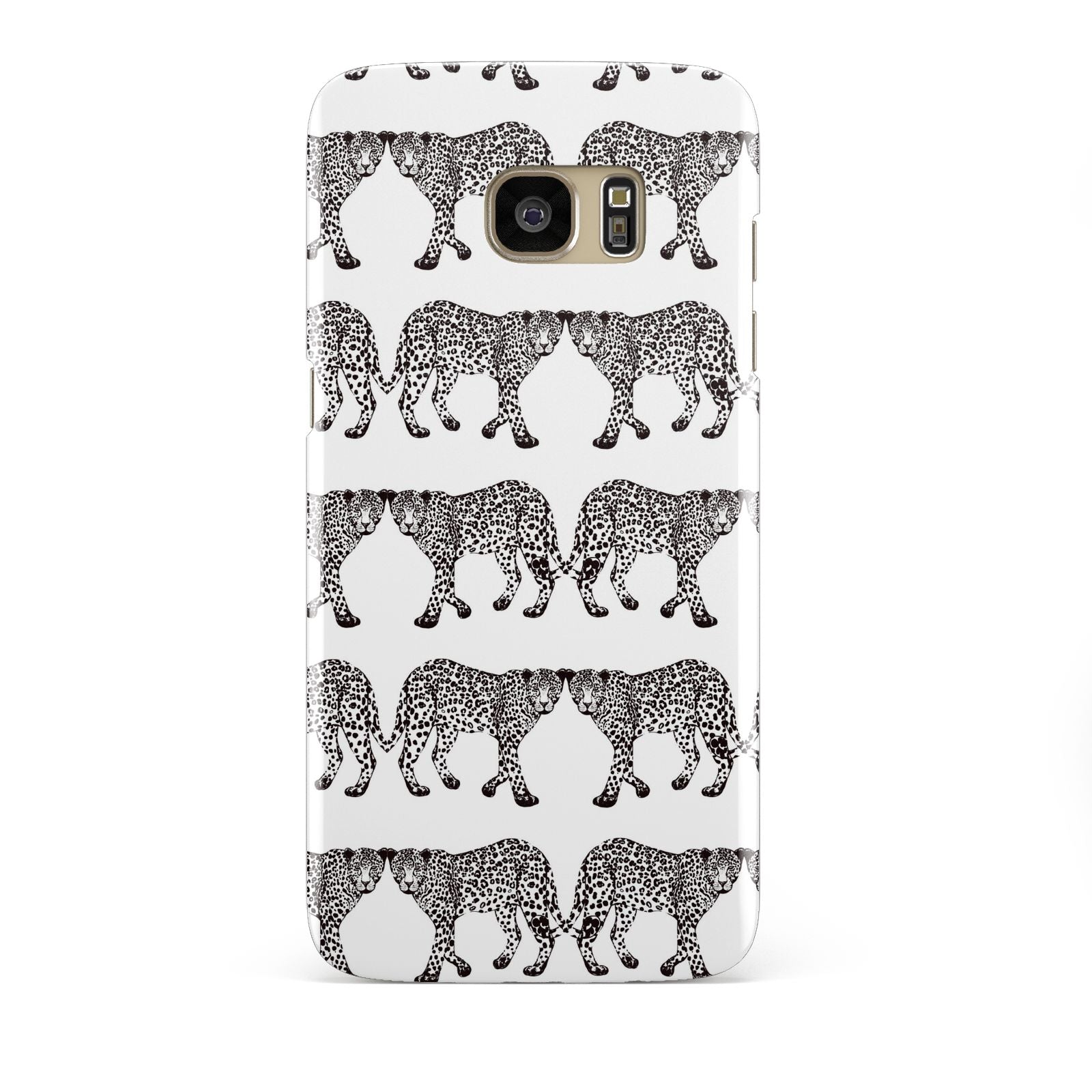 Monochrome Mirrored Leopard Print Samsung Galaxy S7 Edge Case
