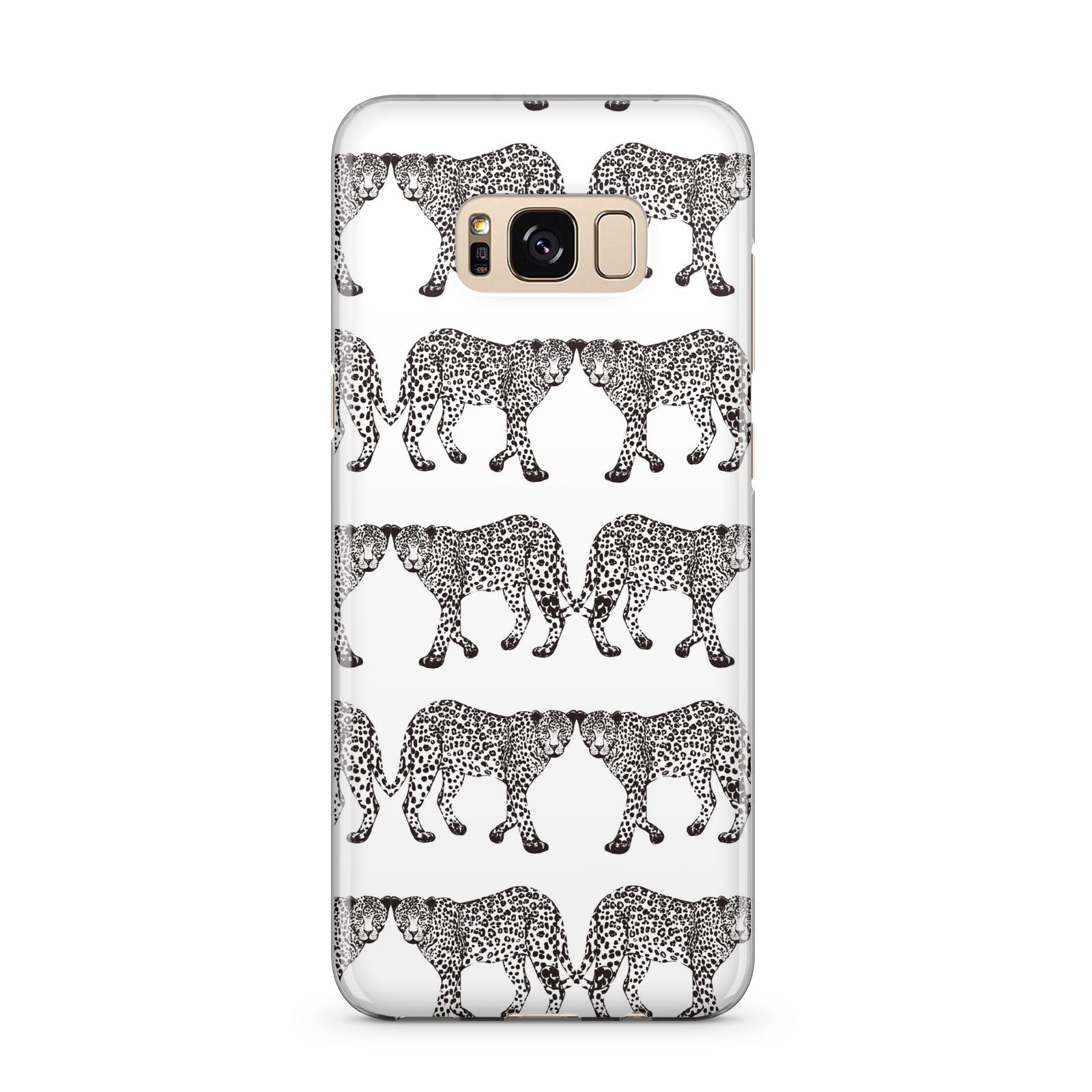 Monochrome Mirrored Leopard Print Samsung Galaxy S8 Plus Case