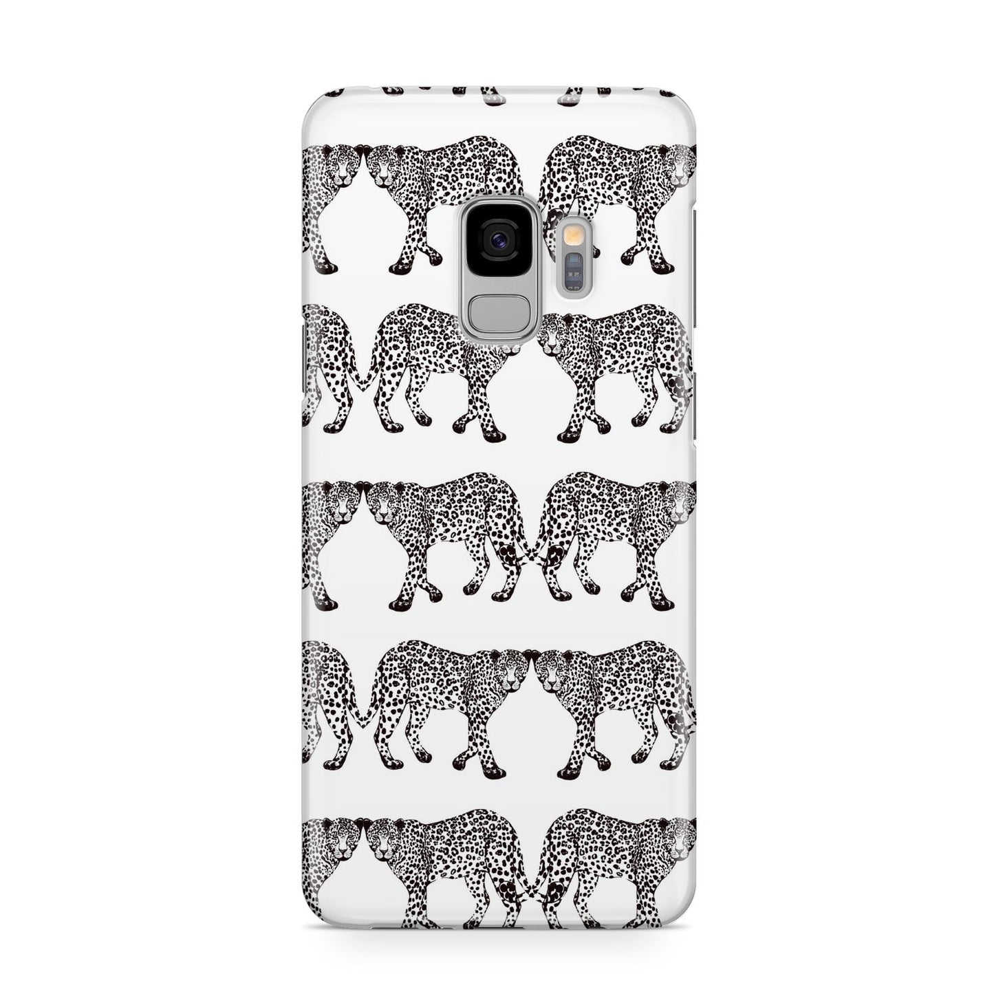 Monochrome Mirrored Leopard Print Samsung Galaxy S9 Case