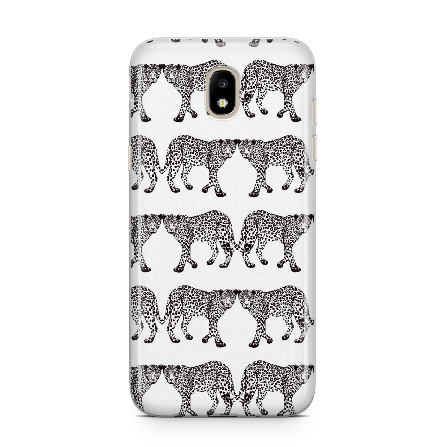 Monochrome Mirrored Leopard Print Samsung J5 2017 Case