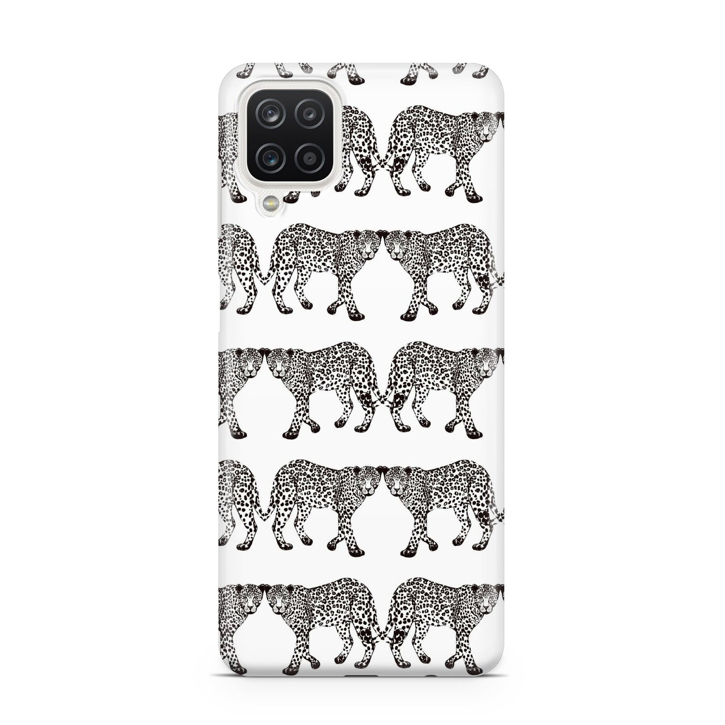 Monochrome Mirrored Leopard Print Samsung M12 Case
