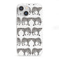 Monochrome Mirrored Leopard Print iPhone 13 Mini Clear Bumper Case