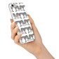 Monochrome Mirrored Leopard Print iPhone 7 Bumper Case on Silver iPhone Alternative Image