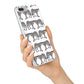 Monochrome Mirrored Leopard Print iPhone 7 Plus Bumper Case on Silver iPhone Alternative Image
