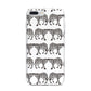 Monochrome Mirrored Leopard Print iPhone 7 Plus Bumper Case on Silver iPhone