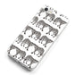Monochrome Mirrored Leopard Print iPhone 8 Bumper Case on Silver iPhone Alternative Image