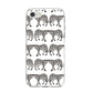 Monochrome Mirrored Leopard Print iPhone 8 Bumper Case on Silver iPhone