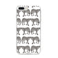 Monochrome Mirrored Leopard Print iPhone 8 Plus Bumper Case on Silver iPhone