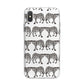 Monochrome Mirrored Leopard Print iPhone X Bumper Case on Silver iPhone Alternative Image 1