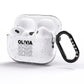 Monochrome Name Stack AirPods Pro Glitter Case Side Image
