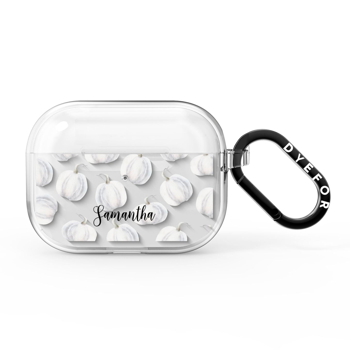 Monochrome Pumpkins with Text AirPods Pro Clear Case