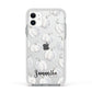 Monochrome Pumpkins with Text Apple iPhone 11 in White with White Impact Case
