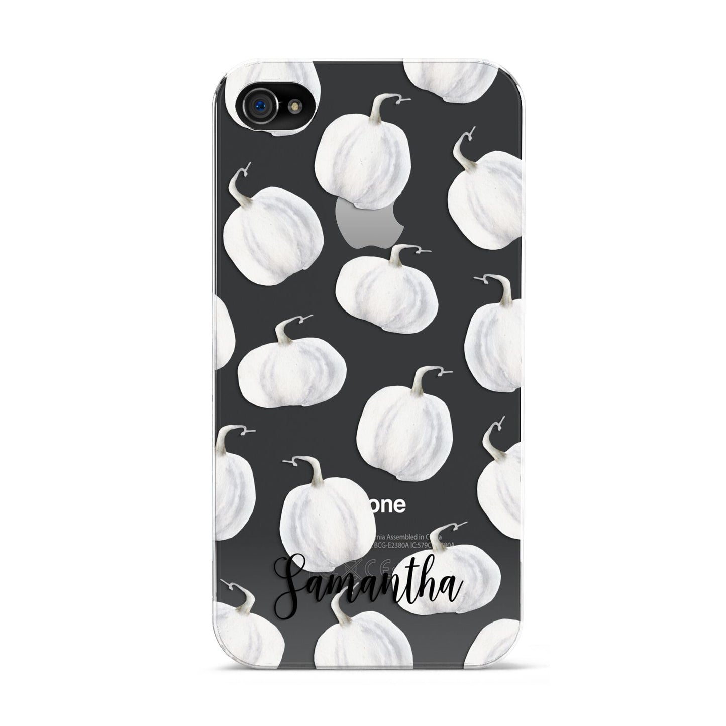 Monochrome Pumpkins with Text Apple iPhone 4s Case