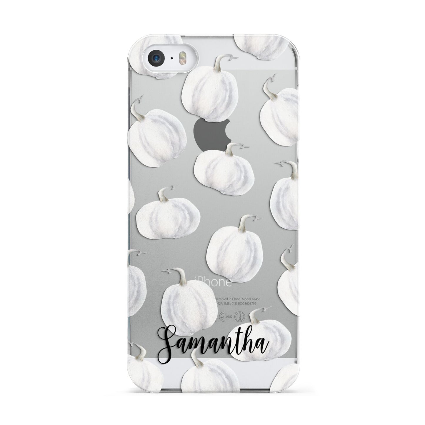 Monochrome Pumpkins with Text Apple iPhone 5 Case
