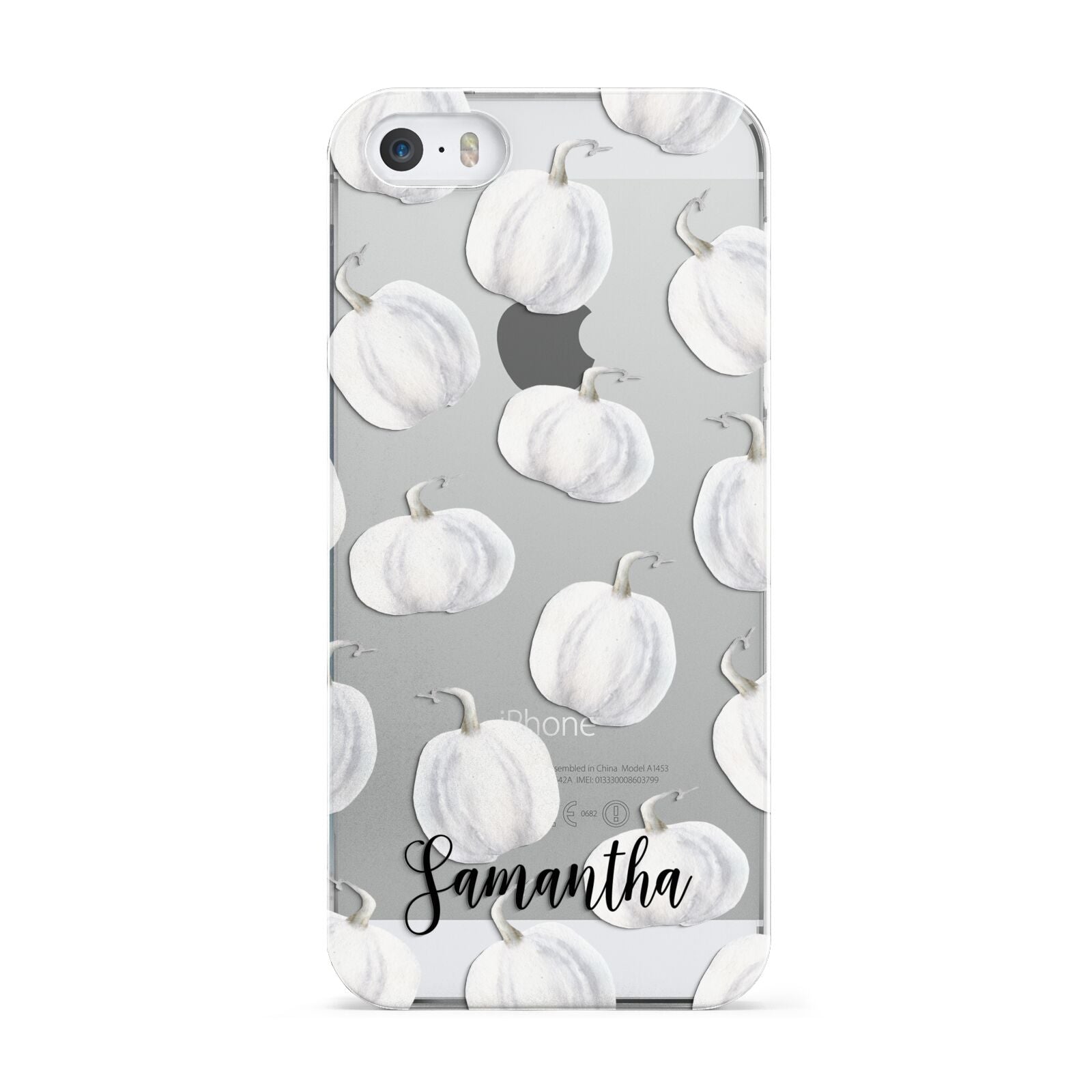 Monochrome Pumpkins with Text Apple iPhone 5 Case