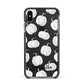 Monochrome Pumpkins with Text Apple iPhone Xs Max Impact Case Black Edge on Black Phone
