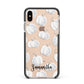 Monochrome Pumpkins with Text Apple iPhone Xs Max Impact Case Black Edge on Gold Phone