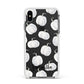 Monochrome Pumpkins with Text Apple iPhone Xs Max Impact Case White Edge on Black Phone