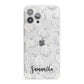 Monochrome Pumpkins with Text iPhone 13 Pro Max Clear Bumper Case