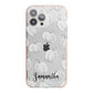 Monochrome Pumpkins with Text iPhone 13 Pro Max TPU Impact Case with Pink Edges