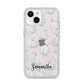 Monochrome Pumpkins with Text iPhone 14 Clear Tough Case Starlight