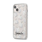 Monochrome Pumpkins with Text iPhone 14 Plus Clear Tough Case Starlight Angled Image